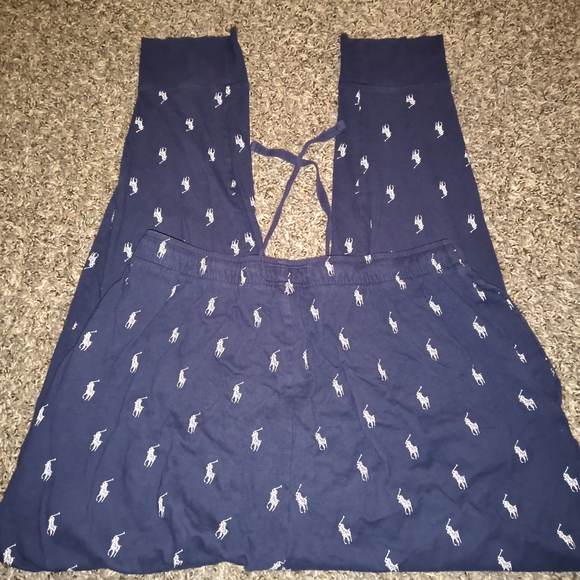 Navy Blue Polo Ralph Lauren Pajama Pants - Picture 2 of 2